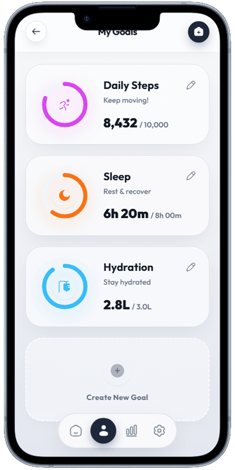Mobile app notifications settings screen